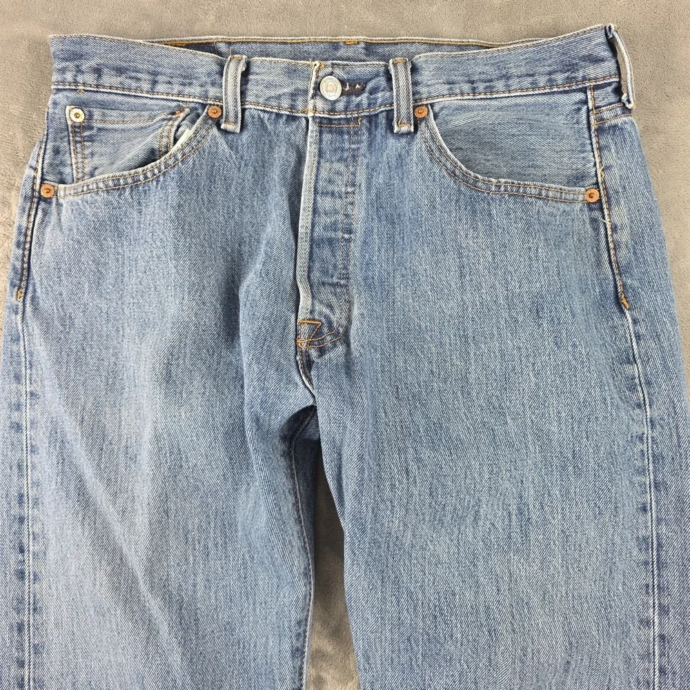 Levi's 501 Button Fly Jeans 33x30 MSR 32x27 Medium Blue Wash Straight